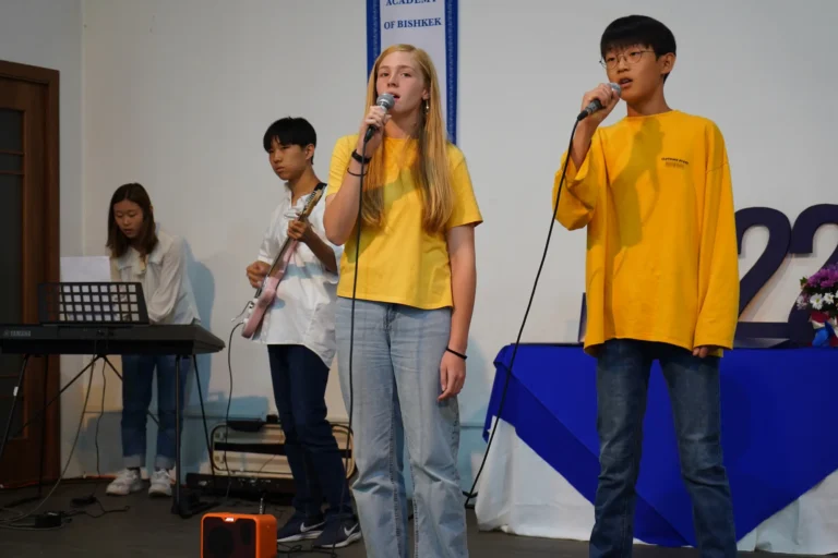Students singing